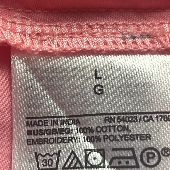 Gap Cami Eyelet Smocked Back Coral Frost Day Dress Spaghetti Strap Size Large G - Picture 15 of 17